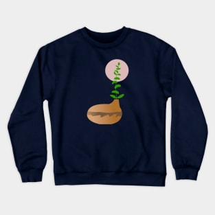 Brown Pot and Leaf Crewneck Sweatshirt